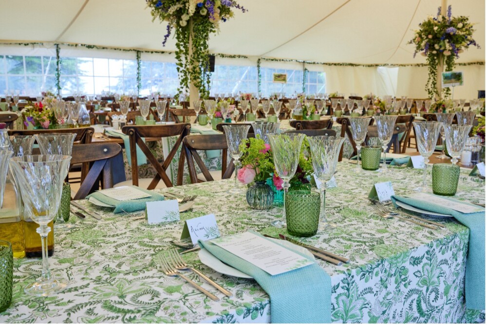Wedding reception marquee